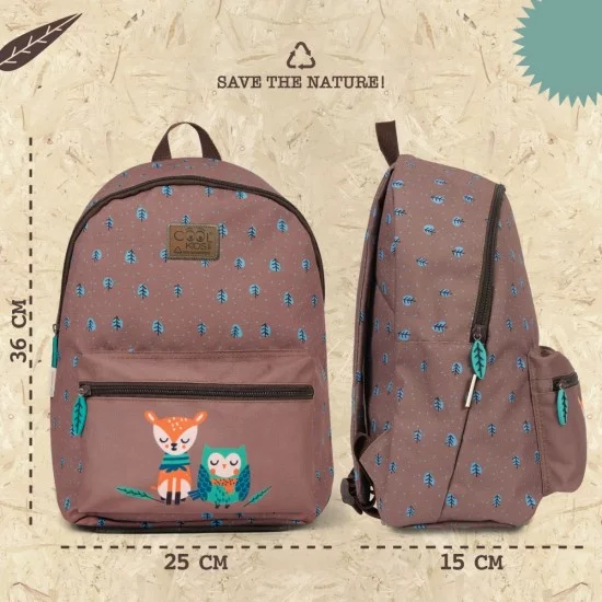 „Cool Kids“ Kuprinė su kišenėle "Owl & Fawn" „Cool Kids“ Kuprinė su kišenėle "Owl & Fawn"
