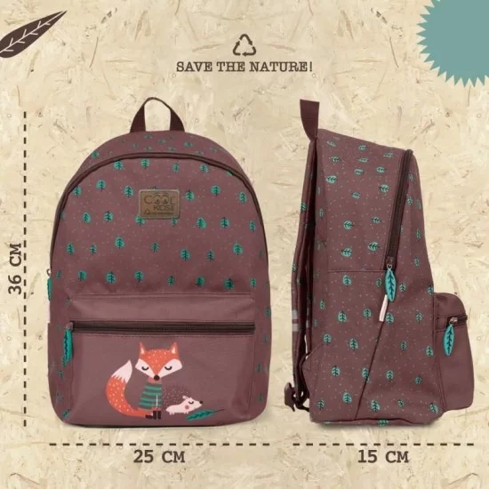 „Cool Kids“ Kuprinė su kišenėle "Fox & Hedgehog" „Cool Kids“ Kuprinė su kišenėle "Fox & Hedgehog"