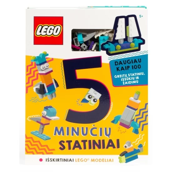 LEGO ICONIC Veiklos knygelė „5 minučių statiniai“ LEGO ICONIC Veiklos knygelė „5 minučių statiniai“
