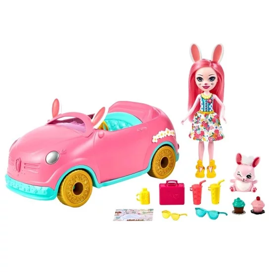 Enchantimals Lėlė kiškutė su automobiliu Enchantimals Lėlė kiškutė su automobiliu
