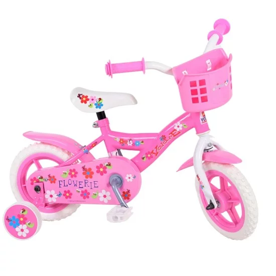Olandų firmos VOLARE 10" dviratukas Flowerie Pink Olandų firmos VOLARE 10" dviratukas Flowerie Pink