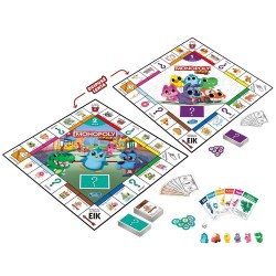 MONOPOLY ŽAIDIMAS „MONOPOLIS MAŽIESIEMS 2 IN 1“ (LIETUVIŲ KALBA)