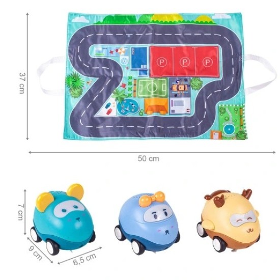 Malplay žaidimų kilimėlis +  3  automobiliai
