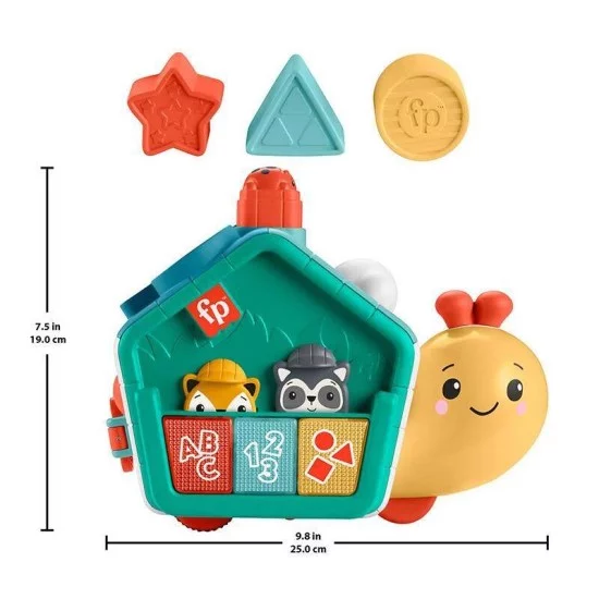 FISHER PRICE formelių rušiuoklė, namelis - Sraigė FISHER PRICE formelių rušiuoklė, namelis - Sraigė