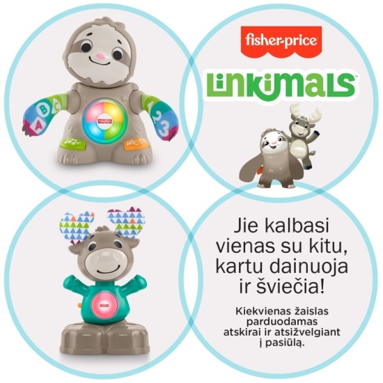 FISHER PRICE Linkimals muzikinis-interaktyvus  Tinginukas (Lietuviškai įgarsintas)