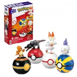 „Mega Construx Pokemon“ rinkinys „Ugninių Poke rutulių pakuotė“