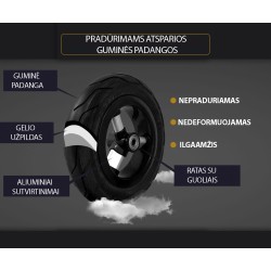 QPLAY NOVA Gold sulankstomas triratukas guminiais ratais