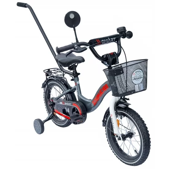 SCHUMACHER KID SMART 16" dviratukas su rankena SCHUMACHER KID SMART 16" dviratukas su rankena