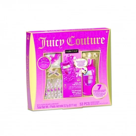 MAKE IT REAL „Juicy Couture“ kūrybinis rinkinys su lūpų blizgiais „Telefonas“ MAKE IT REAL „Juicy Couture“ kūrybinis rinkinys su lūpų blizgiais „Telefonas“