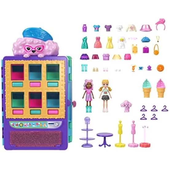 POLLY POCKET „Candy Style" mados ir pramogų rinkinys POLLY POCKET „Candy Style" mados ir pramogų rinkinys