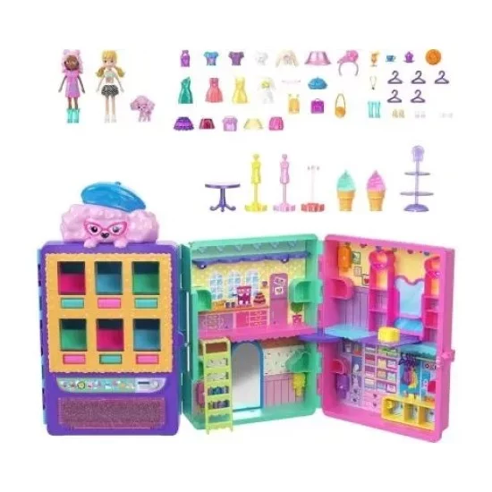 POLLY POCKET „Candy Style" mados ir pramogų rinkinys POLLY POCKET „Candy Style" mados ir pramogų rinkinys