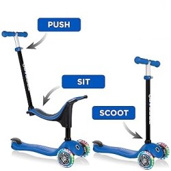 Globber GO UP Lights 4in1 paspirtukas šviečiančiais ratais