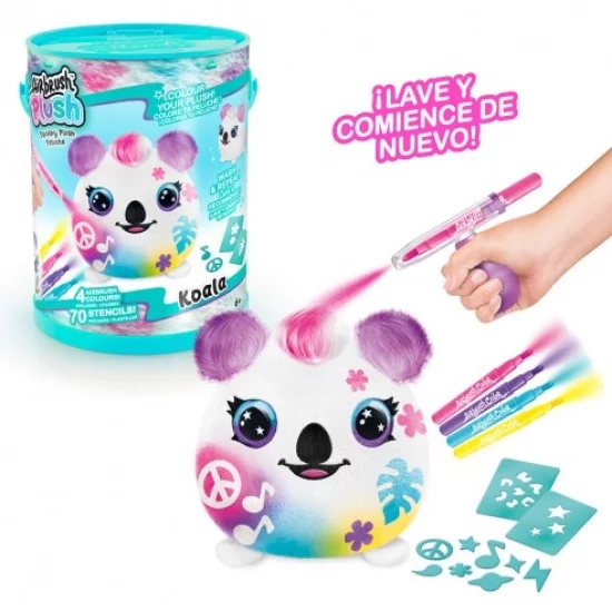 AIRBRUSH PLUSH Rinkinys su aerografu „Gyvūnėlis kibirėlyje“