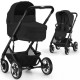 Cybex Talos S Lux universalus vežimėlis 4 in 1 Black Moon Black with Cloud G i-size +Cybex Base G isofix bazė