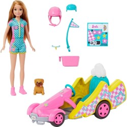  „Barbie" Lėlė su transporto priemone Gokart Stacie
