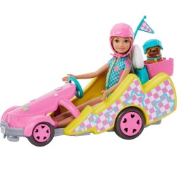  „Barbie" Lėlė su transporto priemone Gokart Stacie