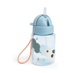 Done by Deer gertuvė su šiaudeliu  280ml, Tiny farm Blue