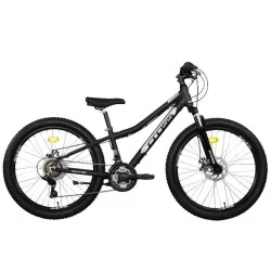 Dviratis CROSS Hunter 24'' // 21G, dydis 12,5" (31 cm) (juoda)