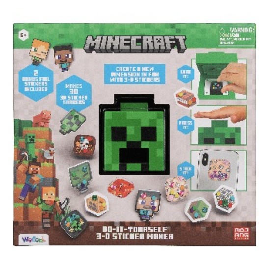 MINECRAFT DIY 3D lipdukų gaminimo rinkinys MINECRAFT DIY 3D lipdukų gaminimo rinkinys
