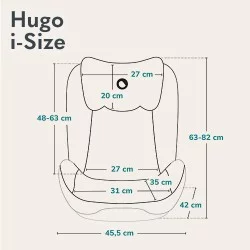 LIONELO automobilinė kėdutė HUGO I-SIZE 100-150cm