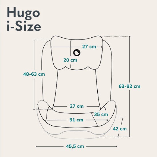 LIONELO automobilinė kėdutė HUGO I-SIZE 100-150cm LIONELO automobilinė kėdutė HUGO I-SIZE 100-150cm