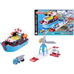„Majorette Maersk + 1“ transporto priemonės rinkinys:  „Maersk“ logistikos stotis