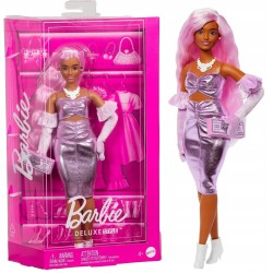 BARBIE Deluxe Style  lėlė rožiniu kostiumėliu