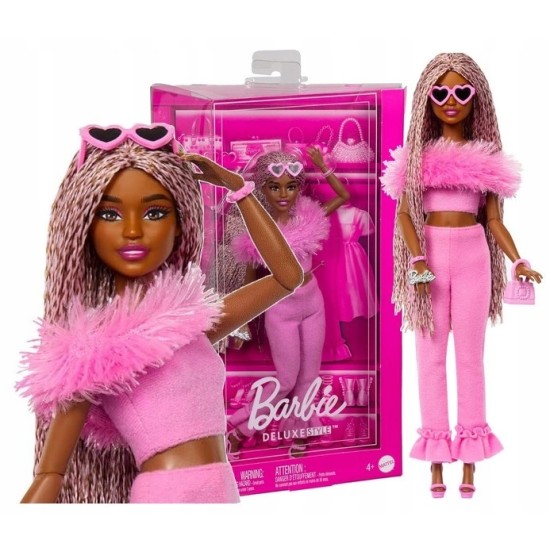 BARBIE Deluxe Style  lėlė rožiniu kostiumėliu