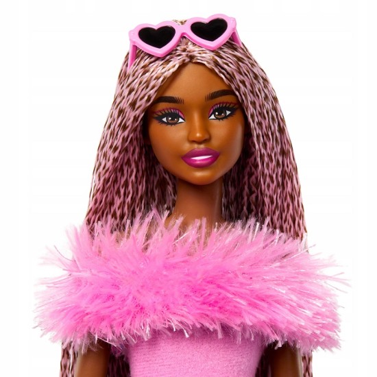 BARBIE Deluxe Style  lėlė rožiniu kostiumėliu