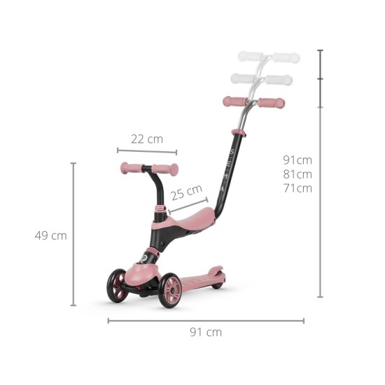 QPLAY triratis paspirtukas SEMA 5 in 1