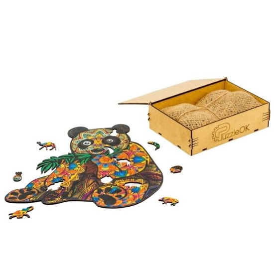 Medinė dėlionė Panda 65 det