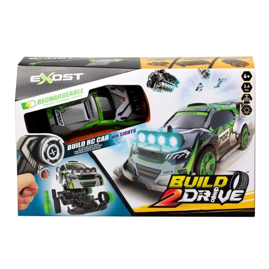 EXOST Radijo bangomis valdomas automobilis „Build 2 Drive - Rally Spotlights“, 15 cm