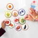 Edukacinis magnetinis žaidimas - dėlionė Montessori Magnetinis rinkinys Daržovės, vaisiai, uogos