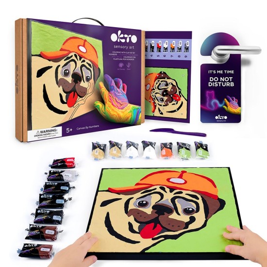 Kūrybinis rinkinys Modelino rinkinys - 3D tapyba Mopsas (30*30 cm)