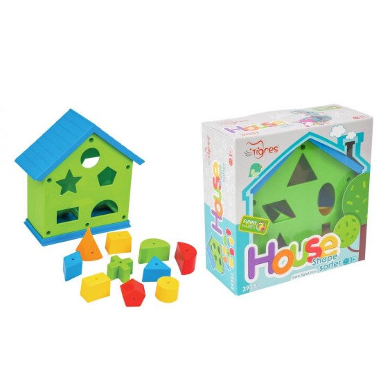 Eco Toys Lavinamasis formelių rūšiavimo žaidimas „Namas“