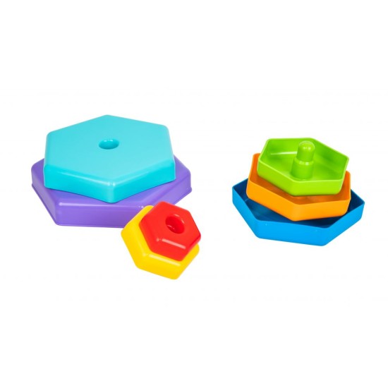 ECO toys Vaivorykštės piramidė
