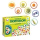 Edukacinis magnetinis žaidimas - dėlionė Montessori Magnetinis rinkinys Daržovės, vaisiai, uogos