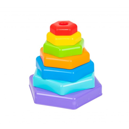 ECO toys Vaivorykštės piramidė