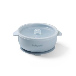 Babyono lėkštutė silikoninė neslystanti su dangteliu 