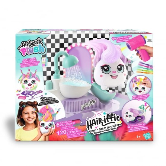 AIRBRUSH PLUSH HAIR ´IFFIC Rinkinys „Kirpykla“