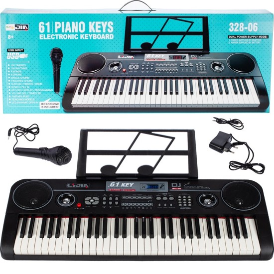 Malplay muzikinis pianinas su mikrofonu