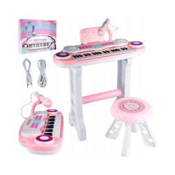 Malplay Vaikiškas pianinas su mikrofonu ir kėdute 