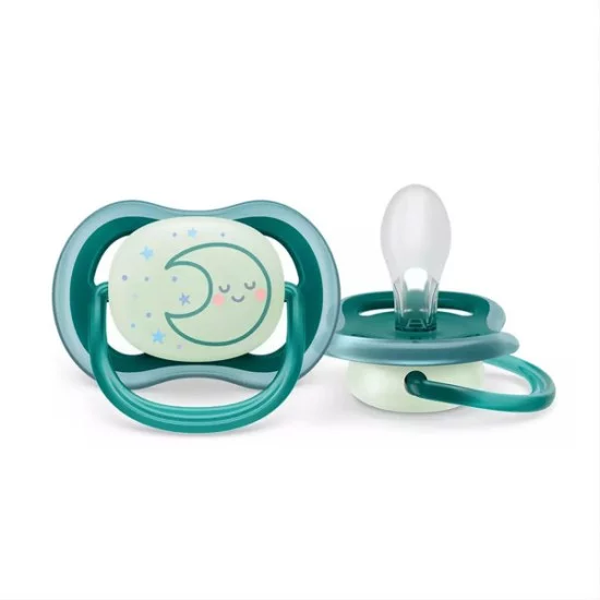 PHILIPS AVENT ULTRA AIR, silikoninis čiulptukas, naktinis, 0-6mėn., SCF377/02, 1vnt