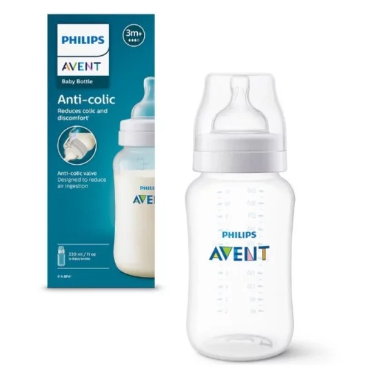 PHILIPS AVENT, buteliukas "Anti-colic" su vidutinio pralaidumo žinduku , 3 mėn.+, 330ml PHILIPS AVENT, buteliukas "Anti-colic" su vidutinio pralaidumo žinduku , 3 mėn.+, 330ml