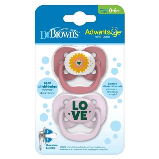 DR.BROWN'S čiulptukai ADVANTAGE 0-6 mėn., 2 vnt