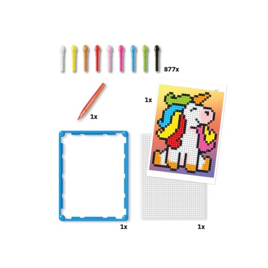 Quercetti Pixel Art Basic - lavinamoji mozaika " Vienaragis" 