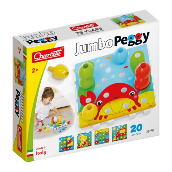 Quercetti  Jumbo Peggy - lavinamoji mozaika 