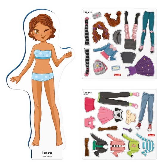 Quercetti  Magnetic Fashion Laura- aprenk lėlytę 