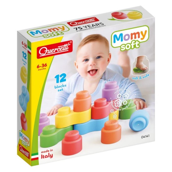 Quercetti Momy Soft - minkštos kaladėlės 12 det.