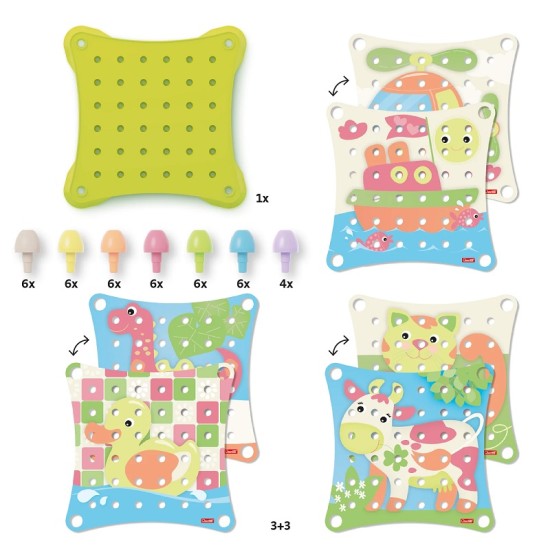 Quercetti  Jumbo Peggy Evo play Eco - lavinamoji mozaika 